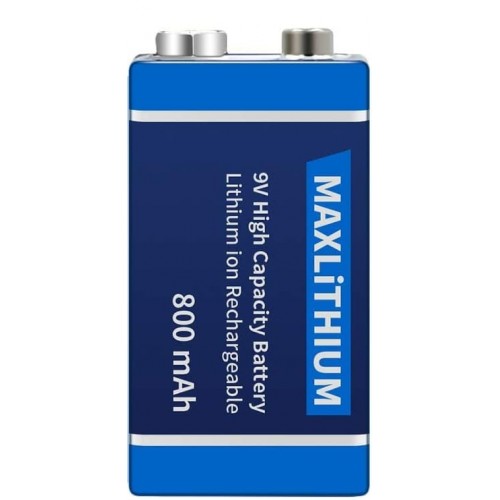 Acumulator 9V Li-ion 800 mAh - Maxlithium