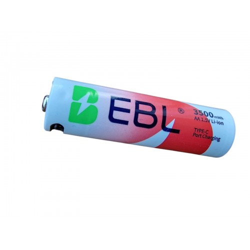 Acumulator AA 1.5V Li -Ion, 3500 mWh, 2300 mAh, USB - EBL