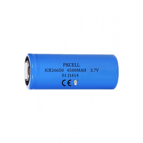Acumulator plat ICR 26650, Li-Ion, 4500 mAh, 3.7V, Pkcell