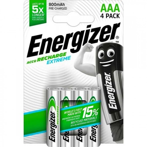 Acumulatori AAA, 800 mAh, 1.2V, Ni-Mh, preincarcati, Energizer, 4 buc / set