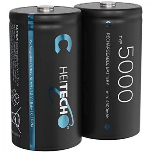 Acumulatori C / HR14 / R14, 5000 mAh, Ni-Mh Ready to use - Heitech - 2 buc / set