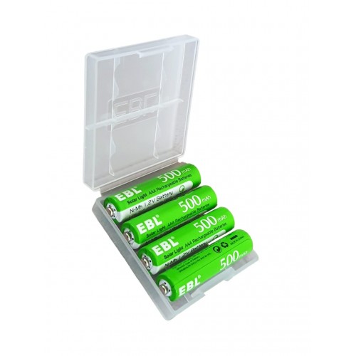 Acumulatori pentru Lampi Solare AAA, HR03, 500 mAh, Ni-Mh 1.2V - 4 buc / set