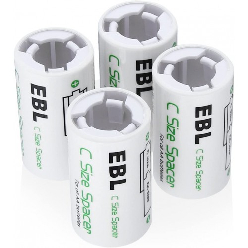 Adaptori tip AA / R6 la C / R14 - EBL, 4 buc / set