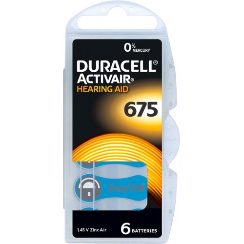 Baterii aparate auditive tip 675 PR44- Duracell