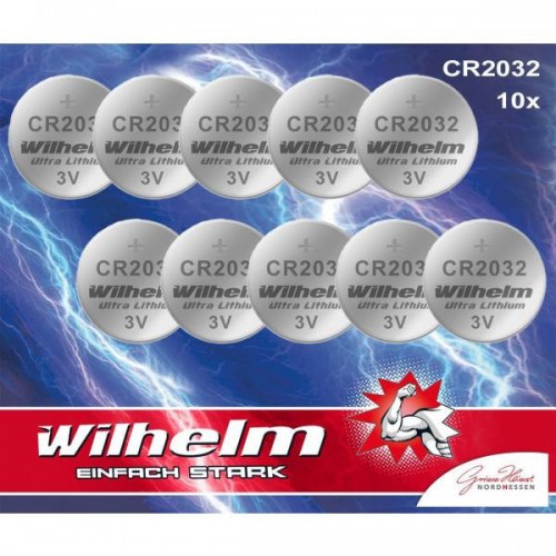 Baterii CR2032 - Wilhelm, 10 buc / set