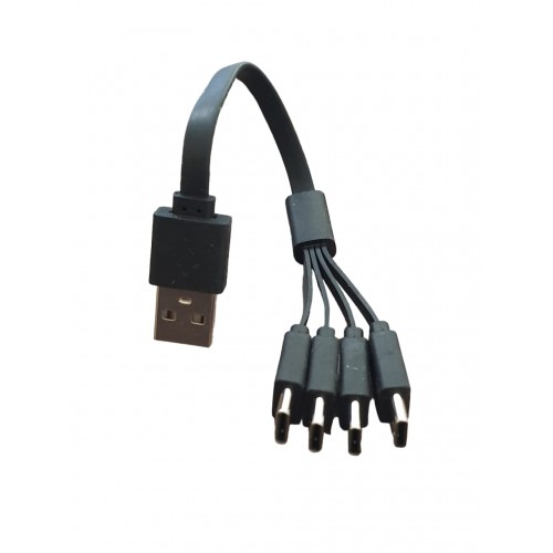Cablu USB cu 4 iesiri USB-C, 14 cm lungime