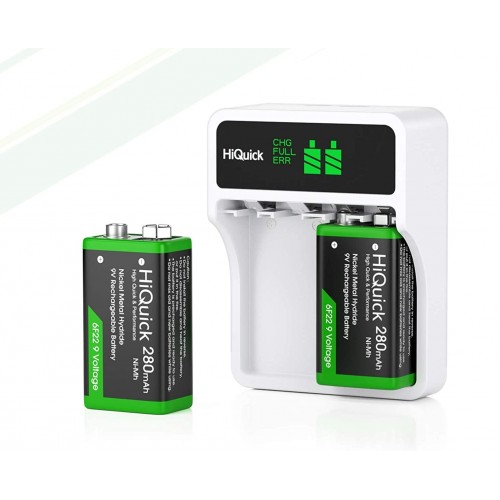 Incarcator acumulatori 9V +2 acumulatori Ni-Mh, 280 mAh-HQ