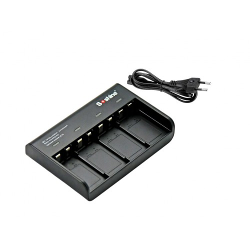 Incarcator pentru acumulatori 9V, 6F22, Li-Ion, LiFePO4, Ni-Mh, Soshine Profesional V4