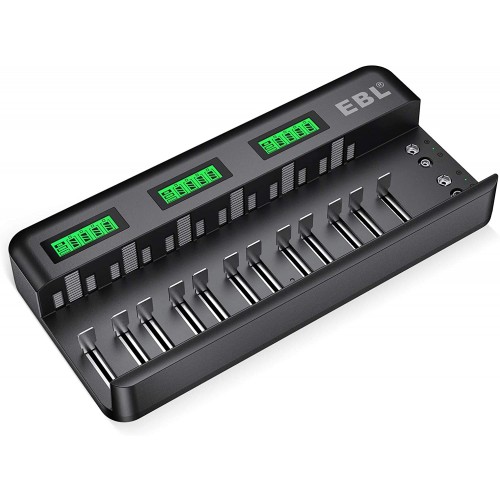 Incarcator universal acumulatori AA, AAA, C, D, 9V - EBL