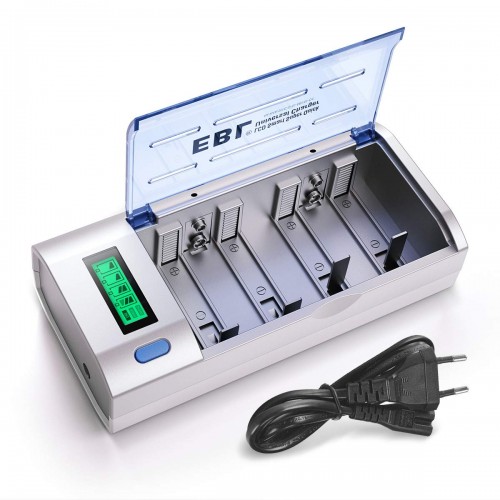 Incarcator Universal Inteligent pentru acumulatori AA, AAA, C, D, 9V - EBL906